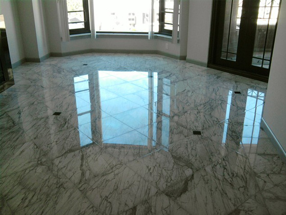 Marble floor restored
